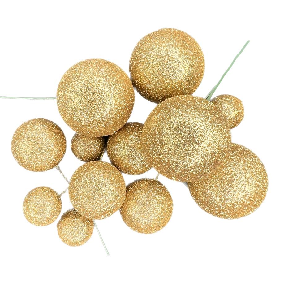 Cake Balls 16pc Mixed Sizes - Gold Glitter Cakers paradise