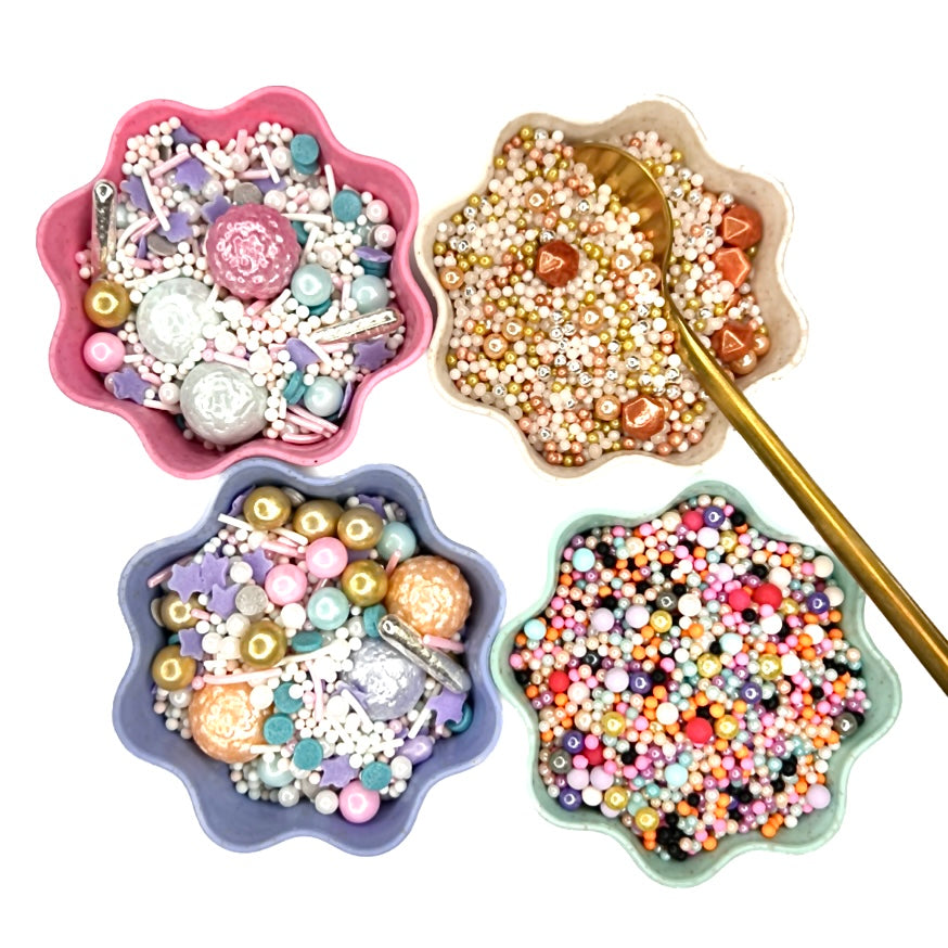 Sprinkle Dish Scalloped Shape - Various Colours Cakers Paradise