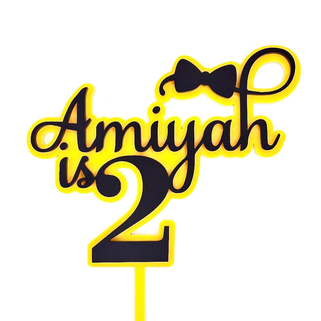 Custom Name and Number Birthday Cake Topper - Wiggles | Cakers Paradise ...
