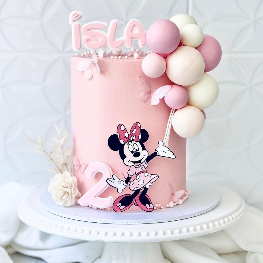 Layered Acrylic Birthday Cake Fropper + Topper - Minnie