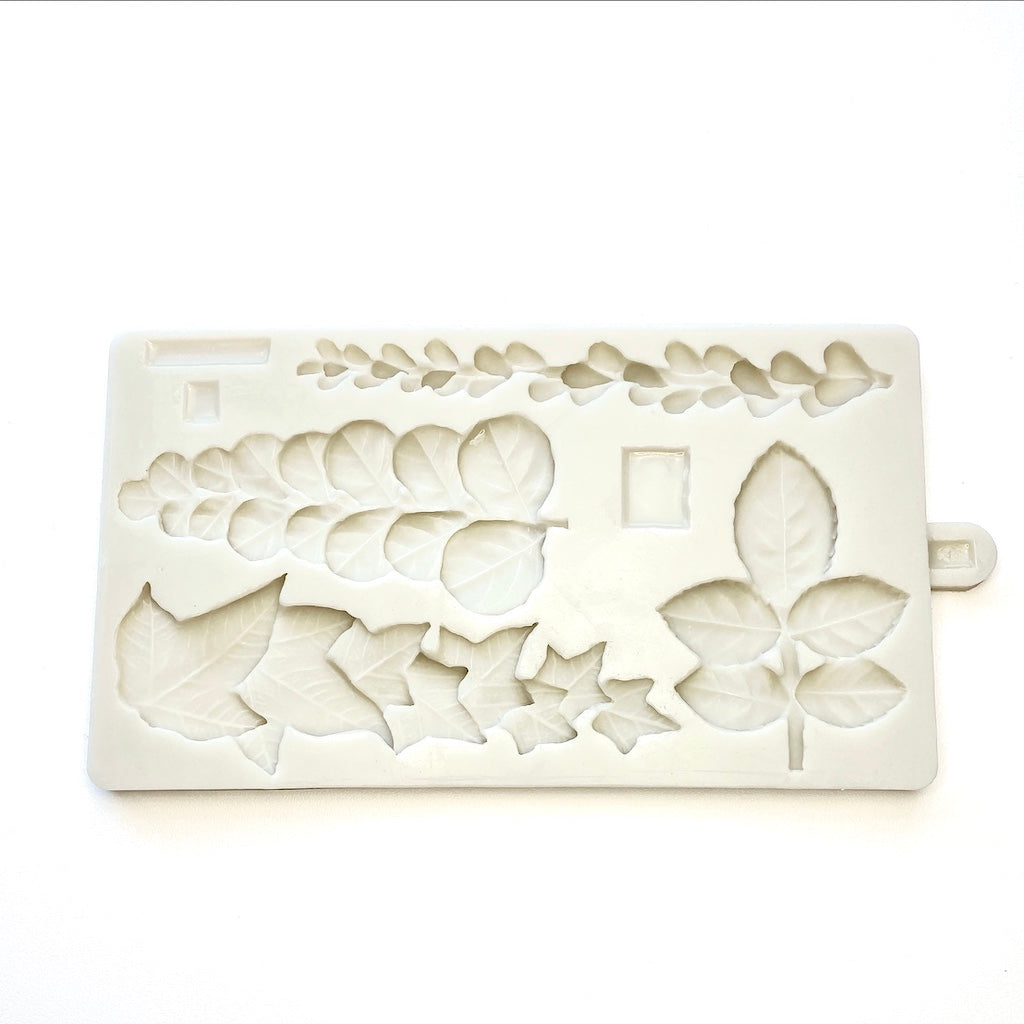 large assorted succulent rose leaves silicone mould