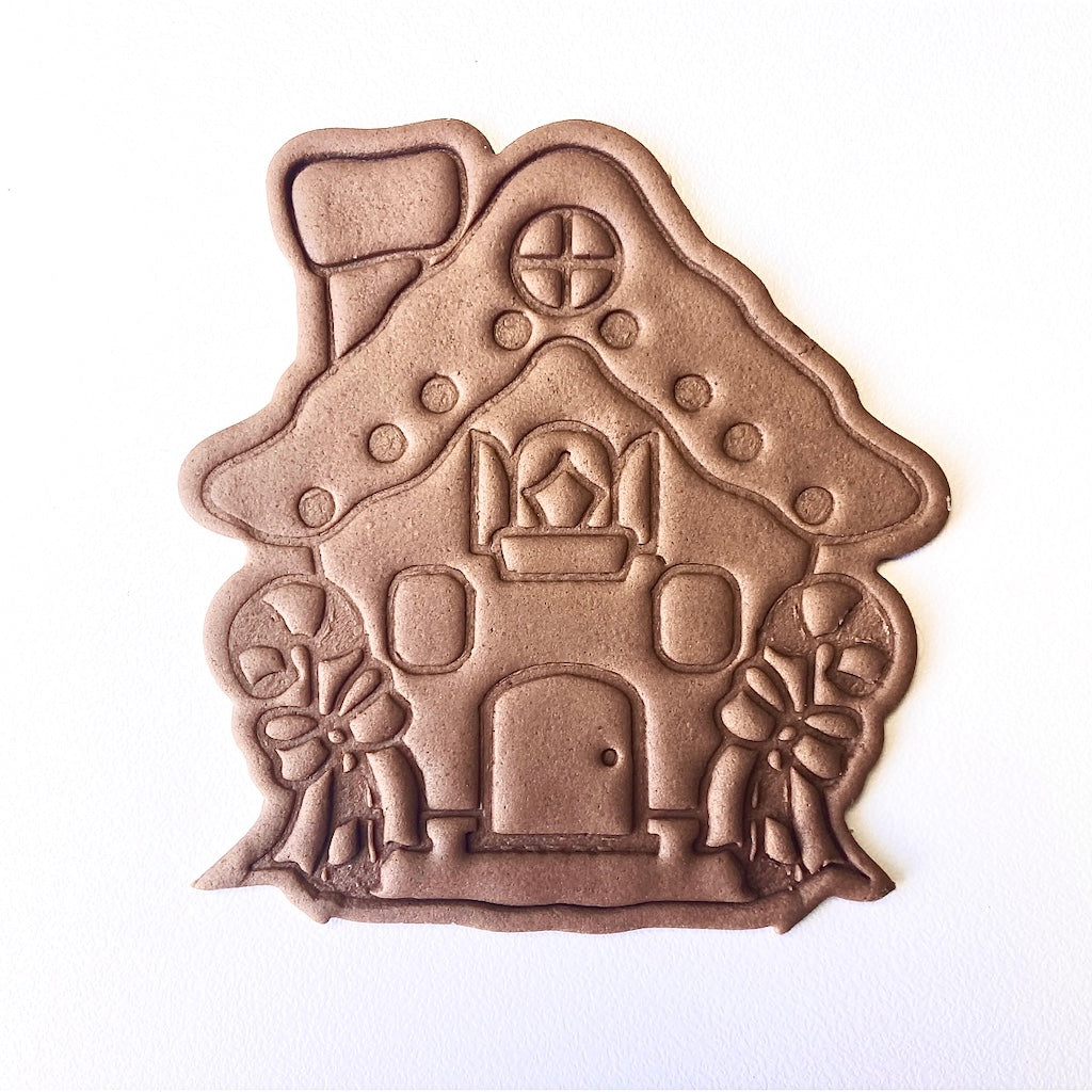 christmas gingerbread house cookie cutter embosser