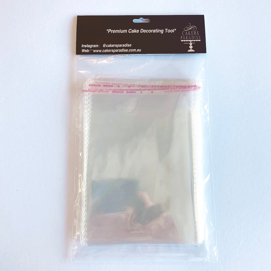 Cellophane Cookie Bags Self Sealing 10cm x 15cm 100pc