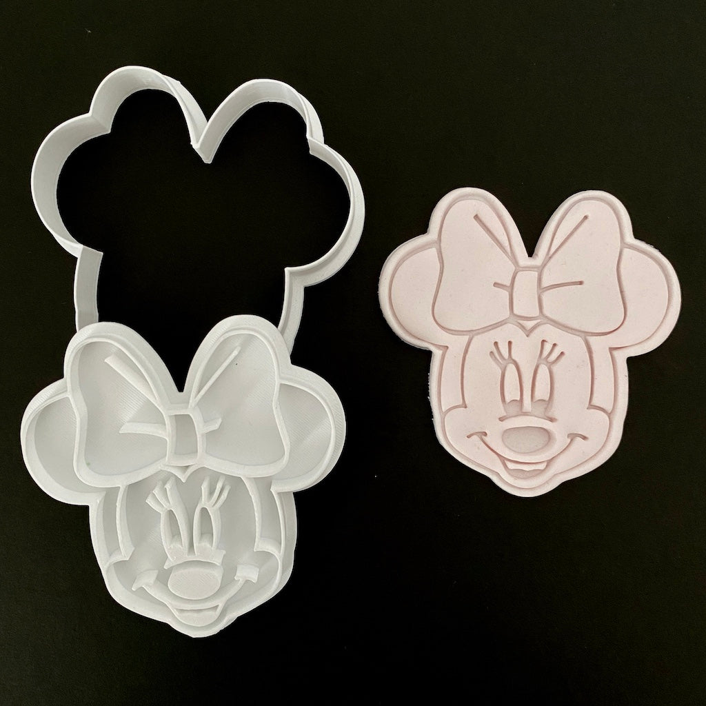 Minnie fondant embosser with cookie cutter