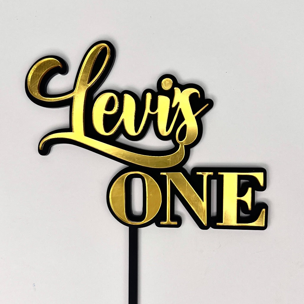 Custom Name and Number Acrylic Birthday Cake Topper