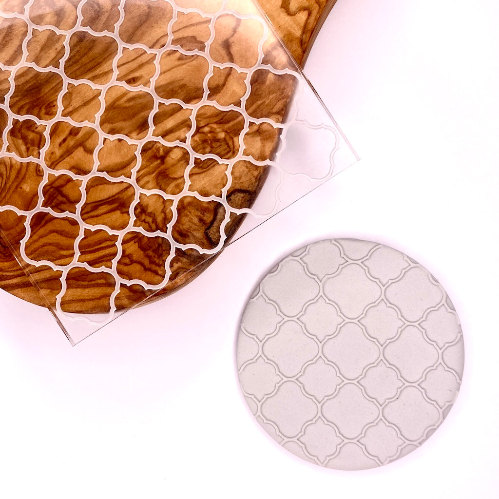 acrylic cookie stamp fondant embosser debosser moroccan pattern