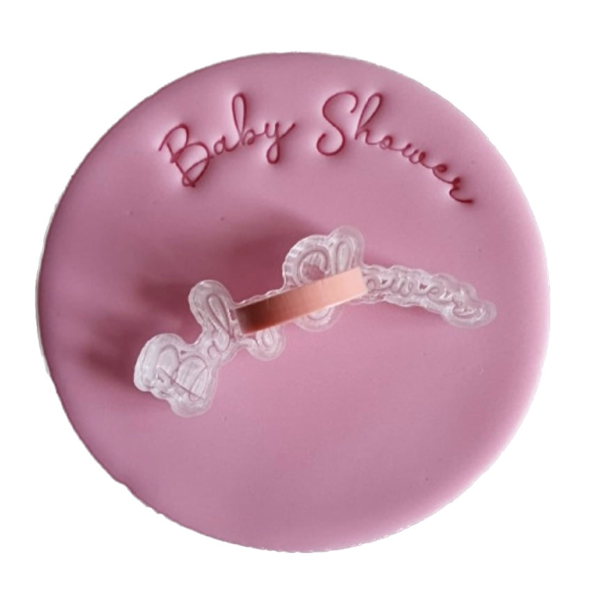 Fondant Cookie Stamp by Sucreglass - Script Baby Shower