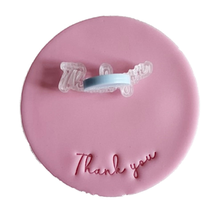 Fondant Cookie Stamp by Sucreglass - Script Thank You