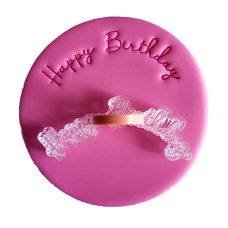 Fondant Cookie Stamp by Sucreglass - Happy Birthday