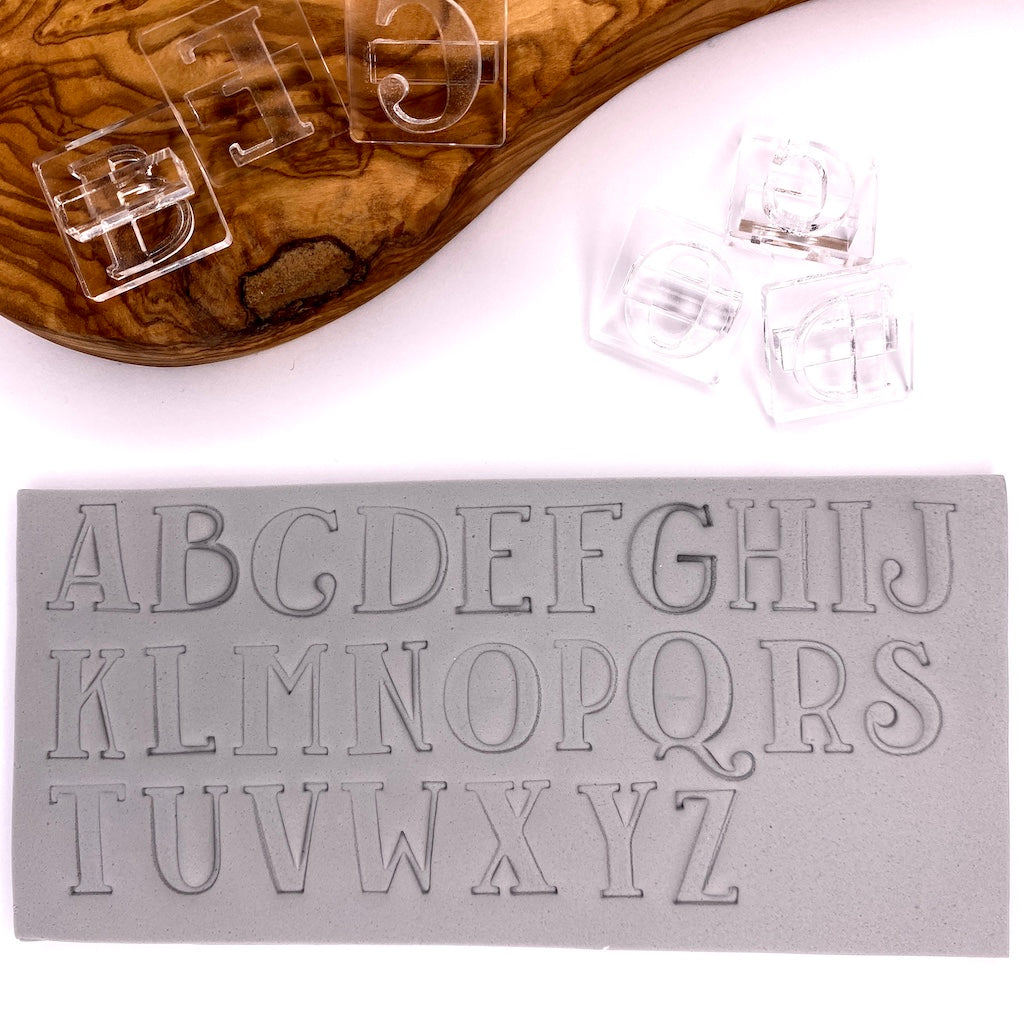 acrylic capital alphabet cookie stamp set