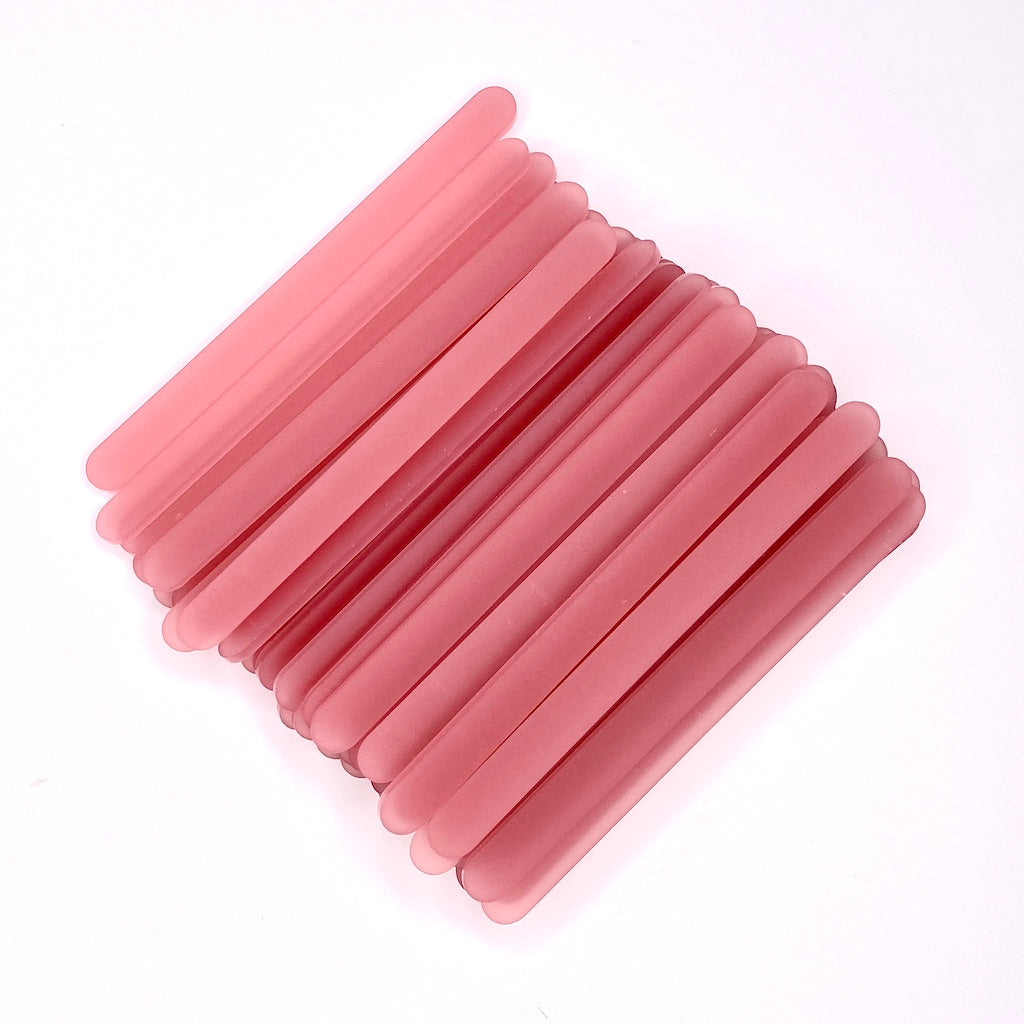 Popsicle ice cream sticks satin pink acrylic reusable regular size