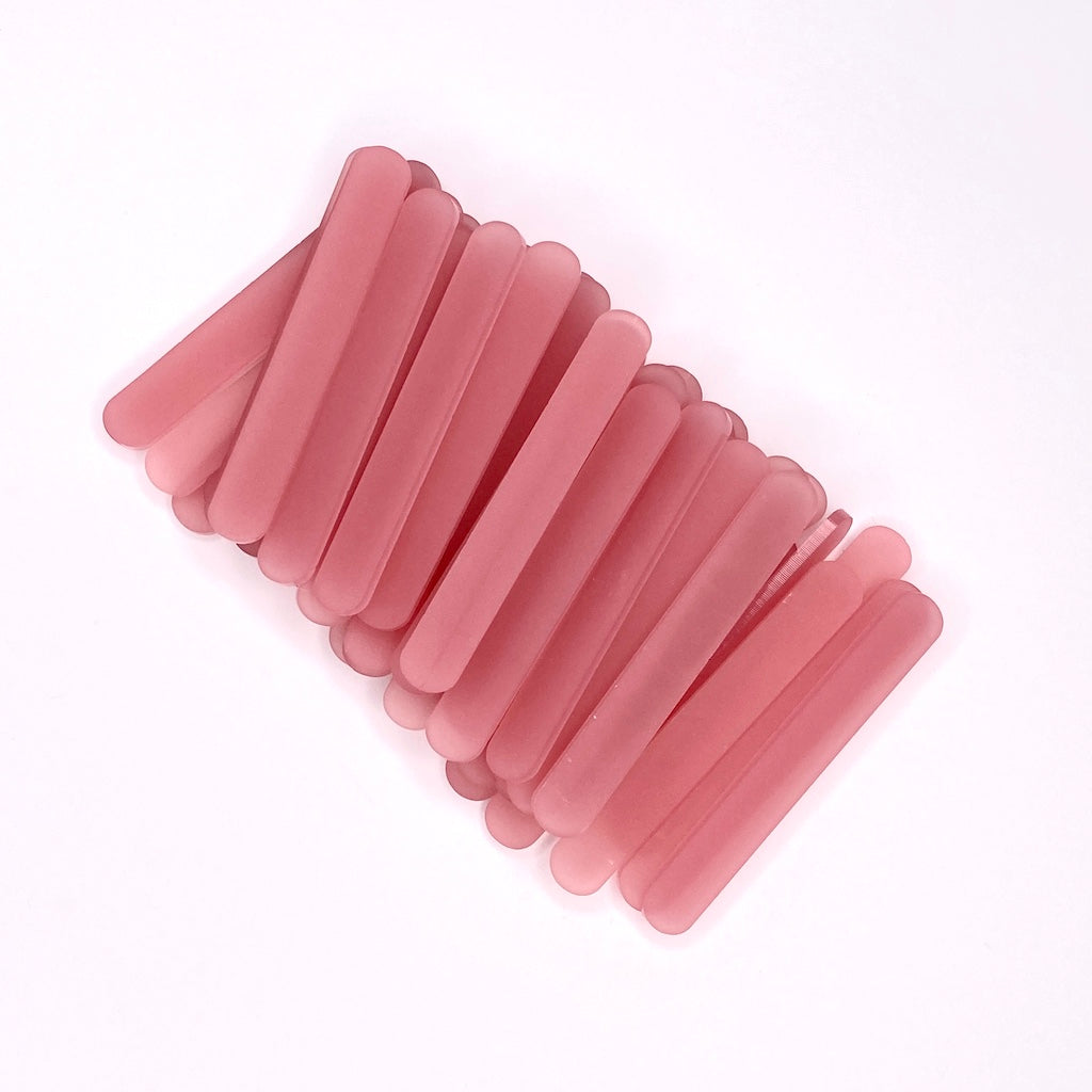 Popsicle ice cream sticks satin pink acrylic reusable mini size