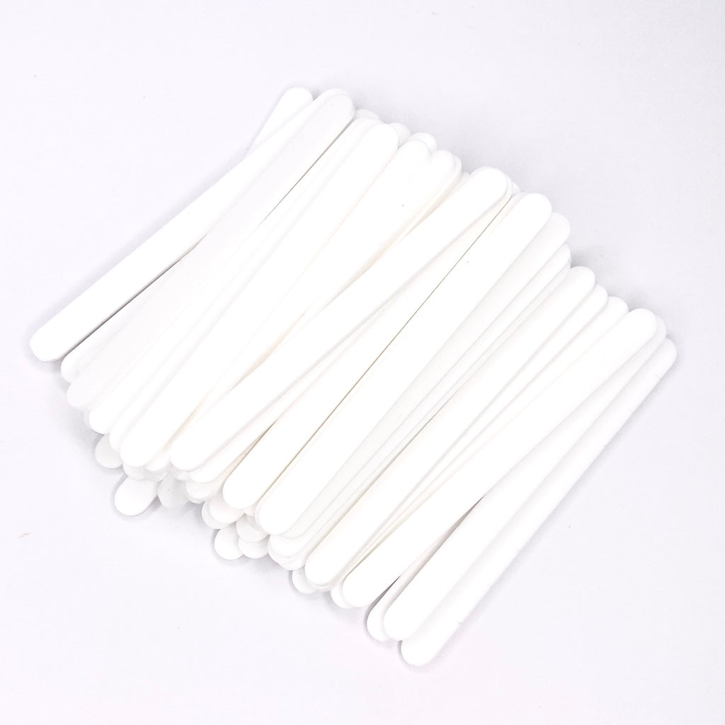 Popsicle ice cream sticks satin white acrylic reusable regular size