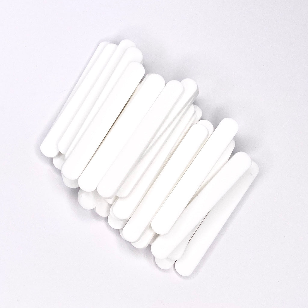 Popsicle ice cream sticks satin white acrylic reusable mini size