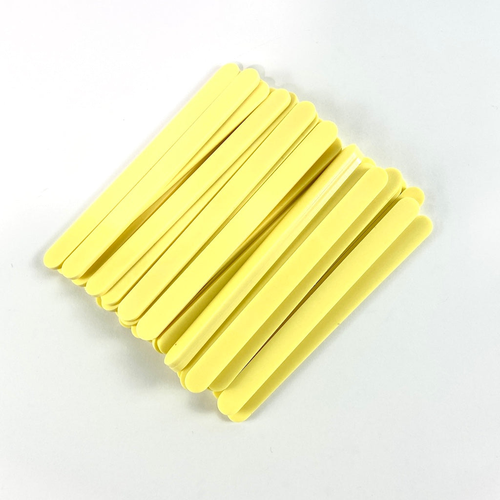Popsicle ice cream sticks pastel yellow acrylic reusable regular size