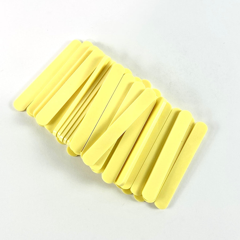 Popsicle ice cream sticks pastel yellow acrylic reusable mini size