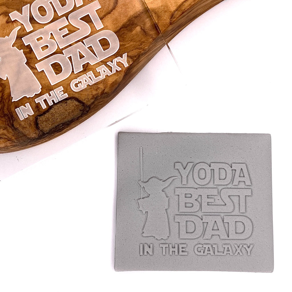 cookie stamp fondant embosser fathers day yoda best dad