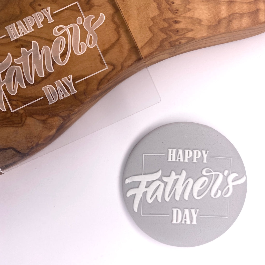 cookie stamp fondant embosser fathers day happy fathers day
