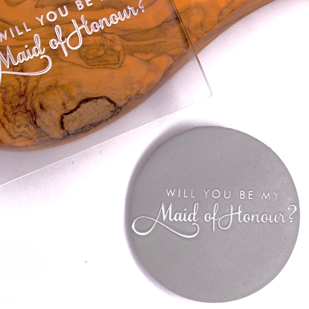 cookie stamp fondant embosser wedding Will you be my Maid of Honour