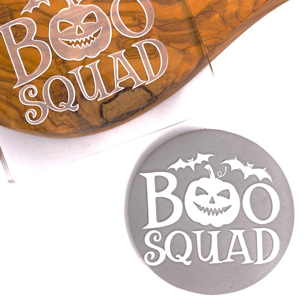 Cookie stamp fondant embosser boo squad halloween bats pumpkin