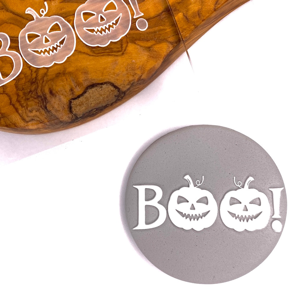 Cookie stamp fondant embosser happy halloween boo pumpkins