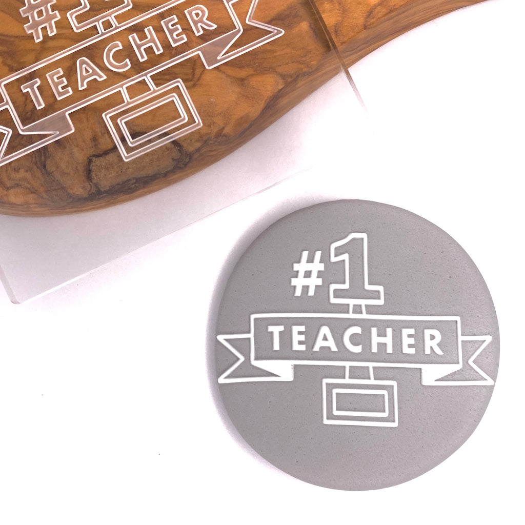 fondant embosser cookie stamp #1 teacher trophy