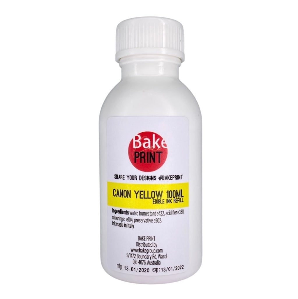 Bake Print Canon Edible Ink Refill 100ml - yellow