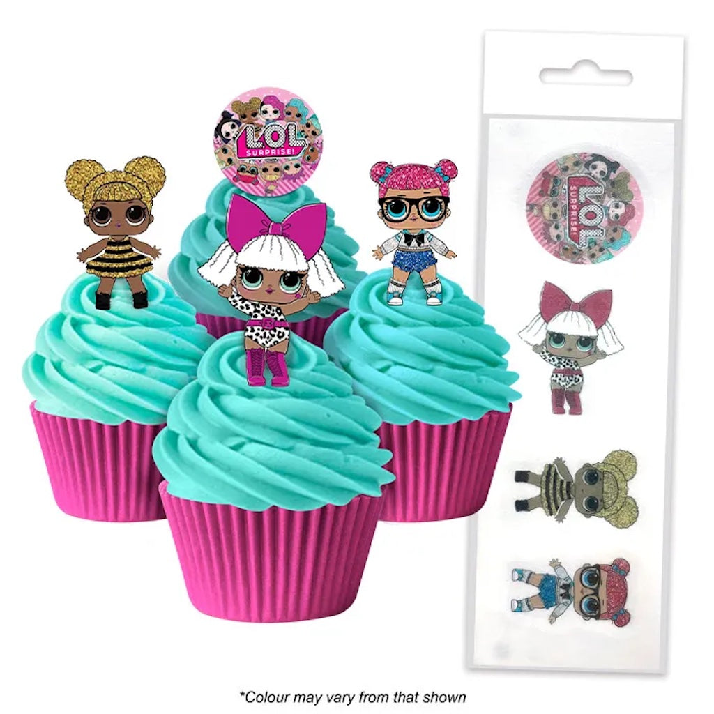 LOL character and wafer paper cupcake topepr edible