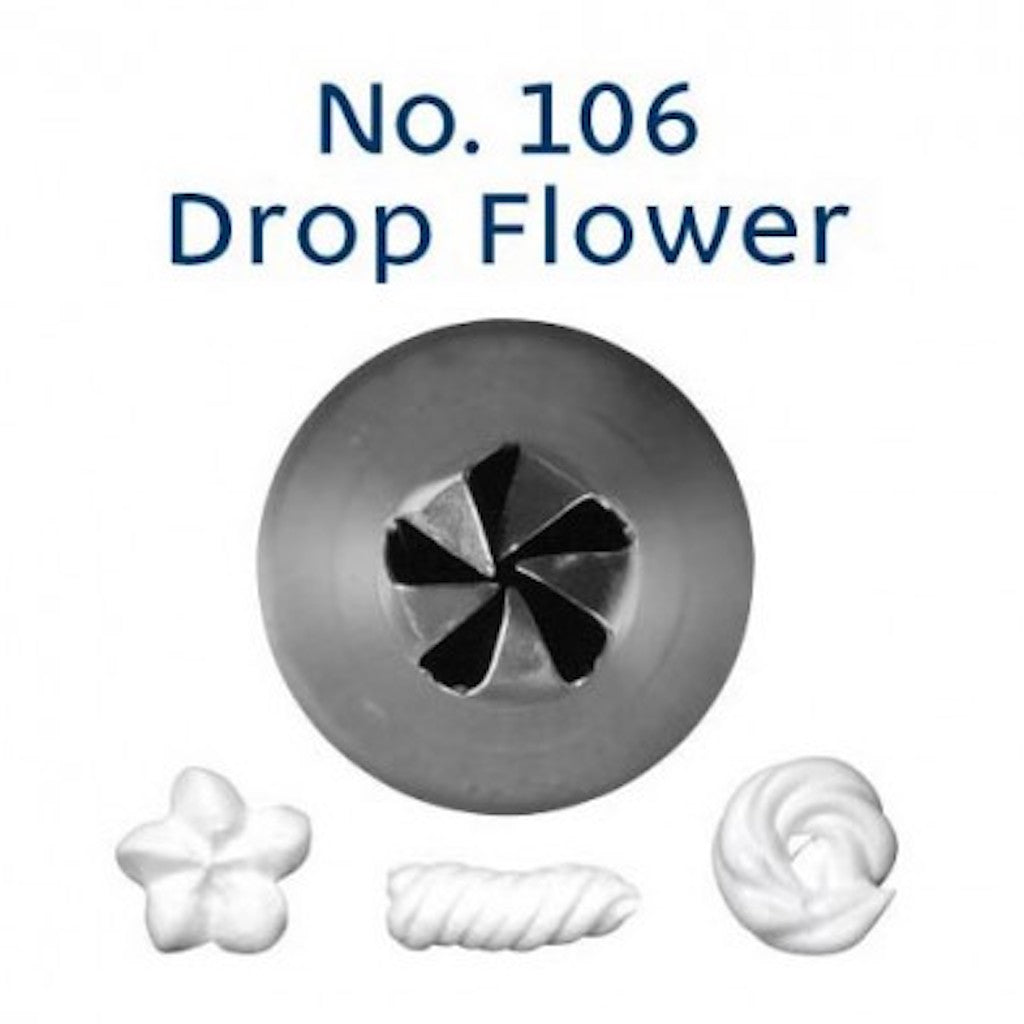 106 drop flower piping nozzle Loyal Bakeware