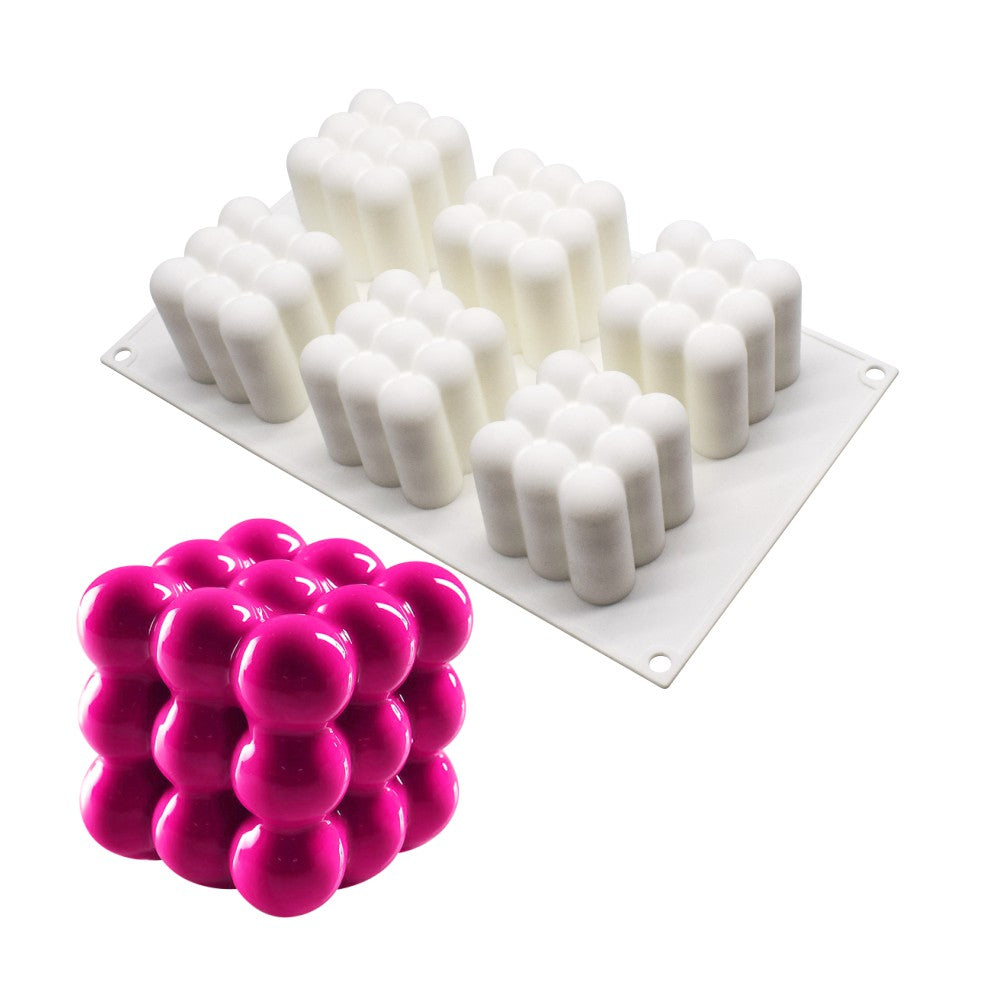 flexible silicone cake mould bubble cube