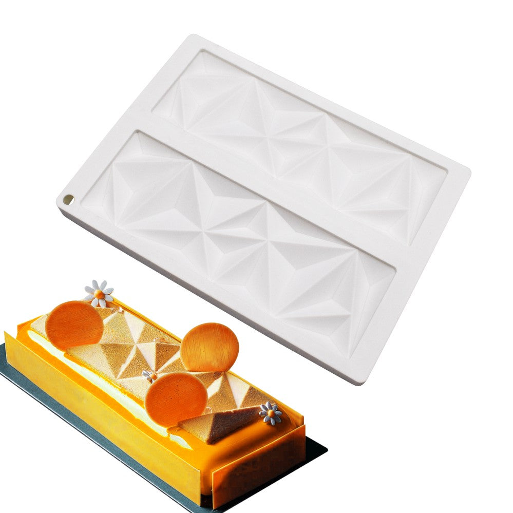 MCM-106-2 rectangular triangles silicone cake mousse mould