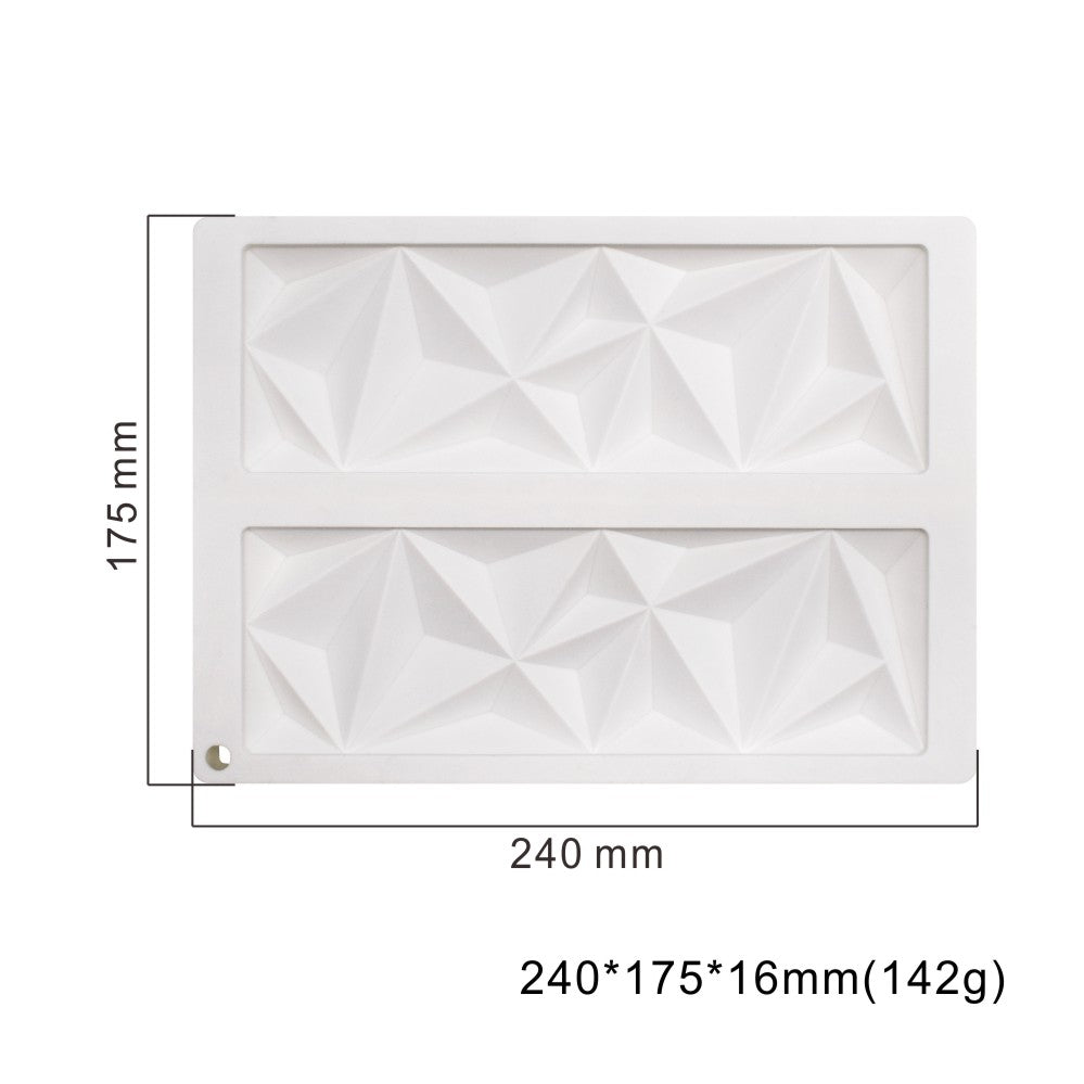MCM-106-4 rectangular triangles silicone cake mousse mould