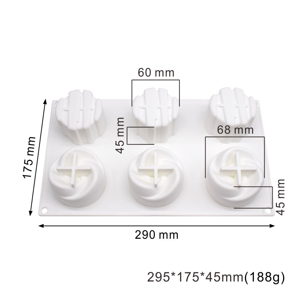 MCM-113-3 Silicone mould for cake making soap candle modern shape