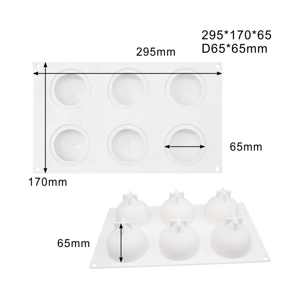 MCM-119-5 silicone cake mould piped domes