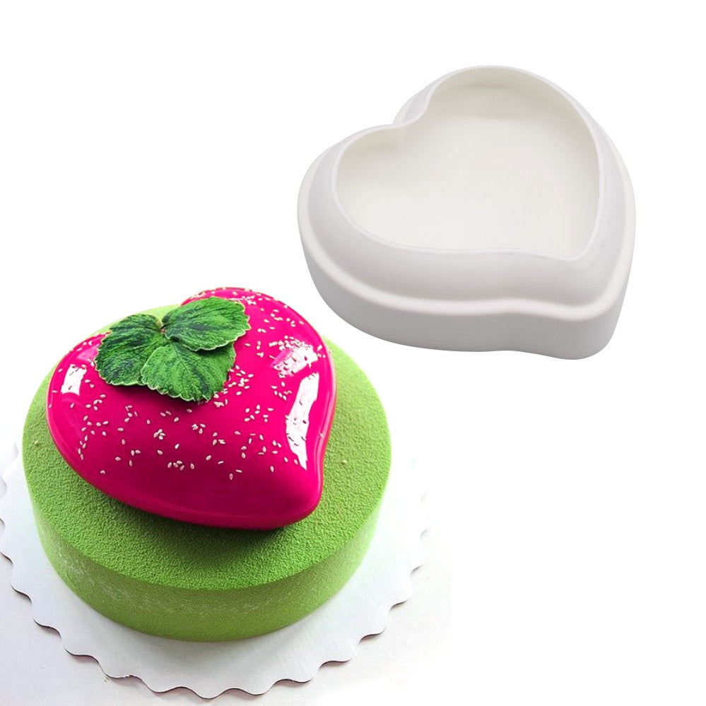 flexible love heart mousse cake silicone mould