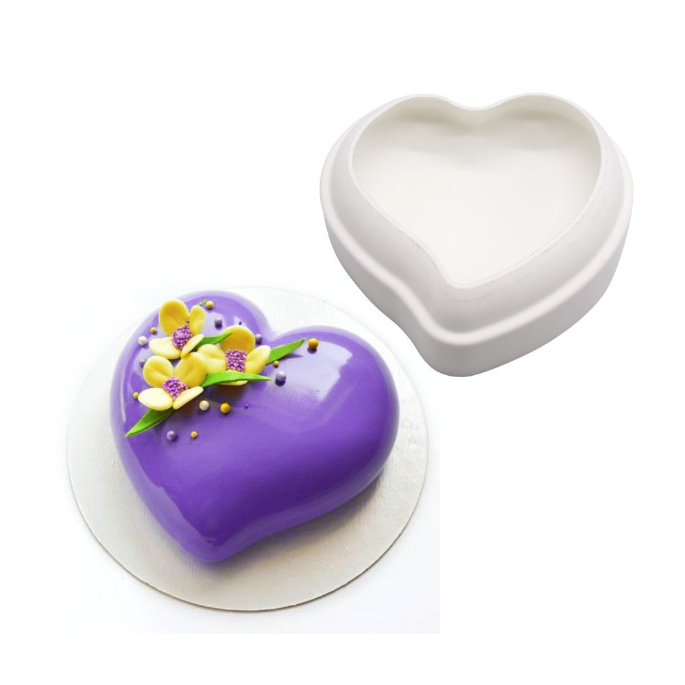 MCM-121-2 flexible silicone cake mould love heart large