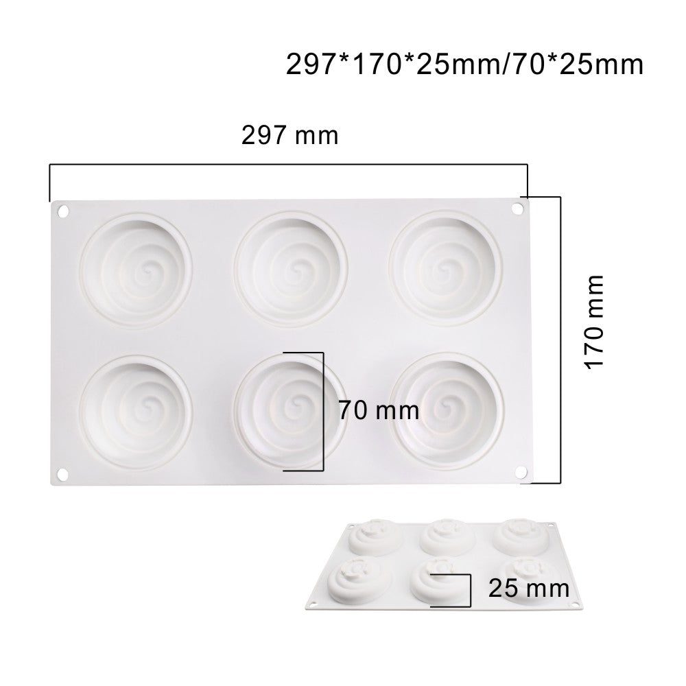 MCM-146-3 piped buttercream silicone mousse cake mould