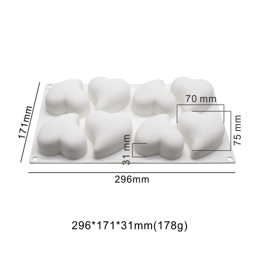 MCM-265-2 flexible silicone cake mould love heart medium