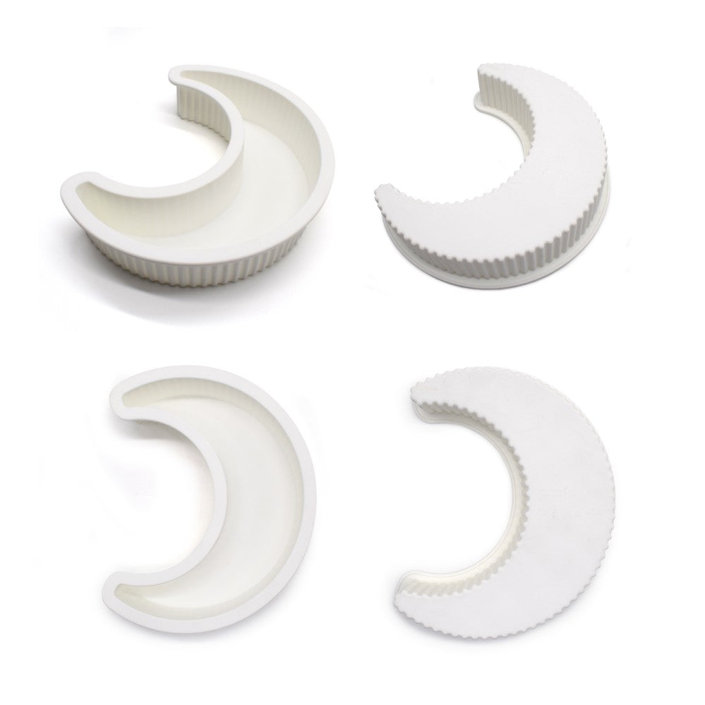 MCM-40-3 crescent moon silicone mousse cake mould