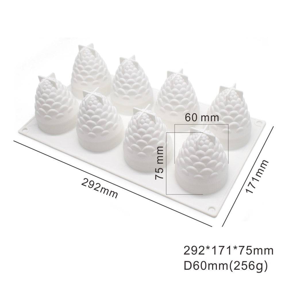 MCM-41-2 silicone cake mould pine cones christmas