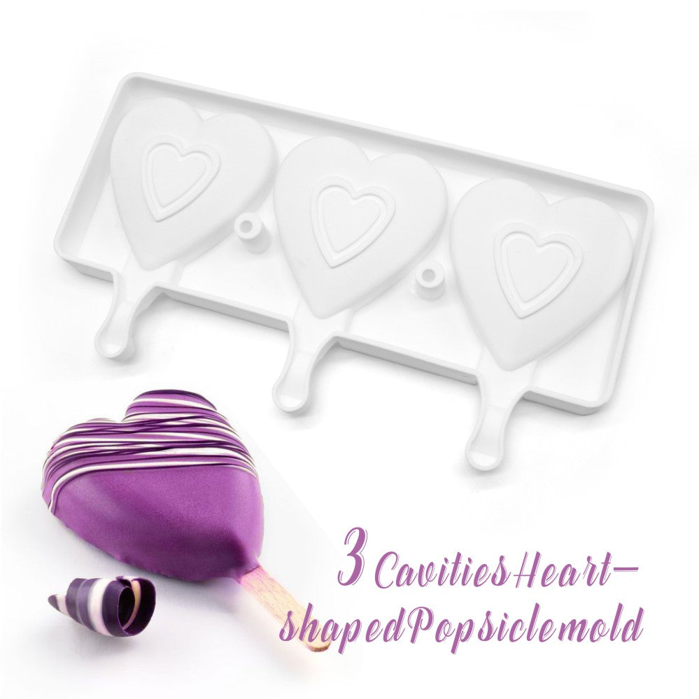 MCM-55-2 Silicone mould for cake making soap candle popsicle heart