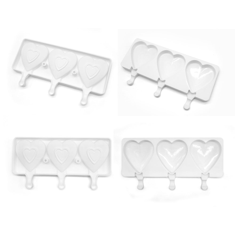 MCM-55-4 Silicone mould for cake making soap candle popsicle heart