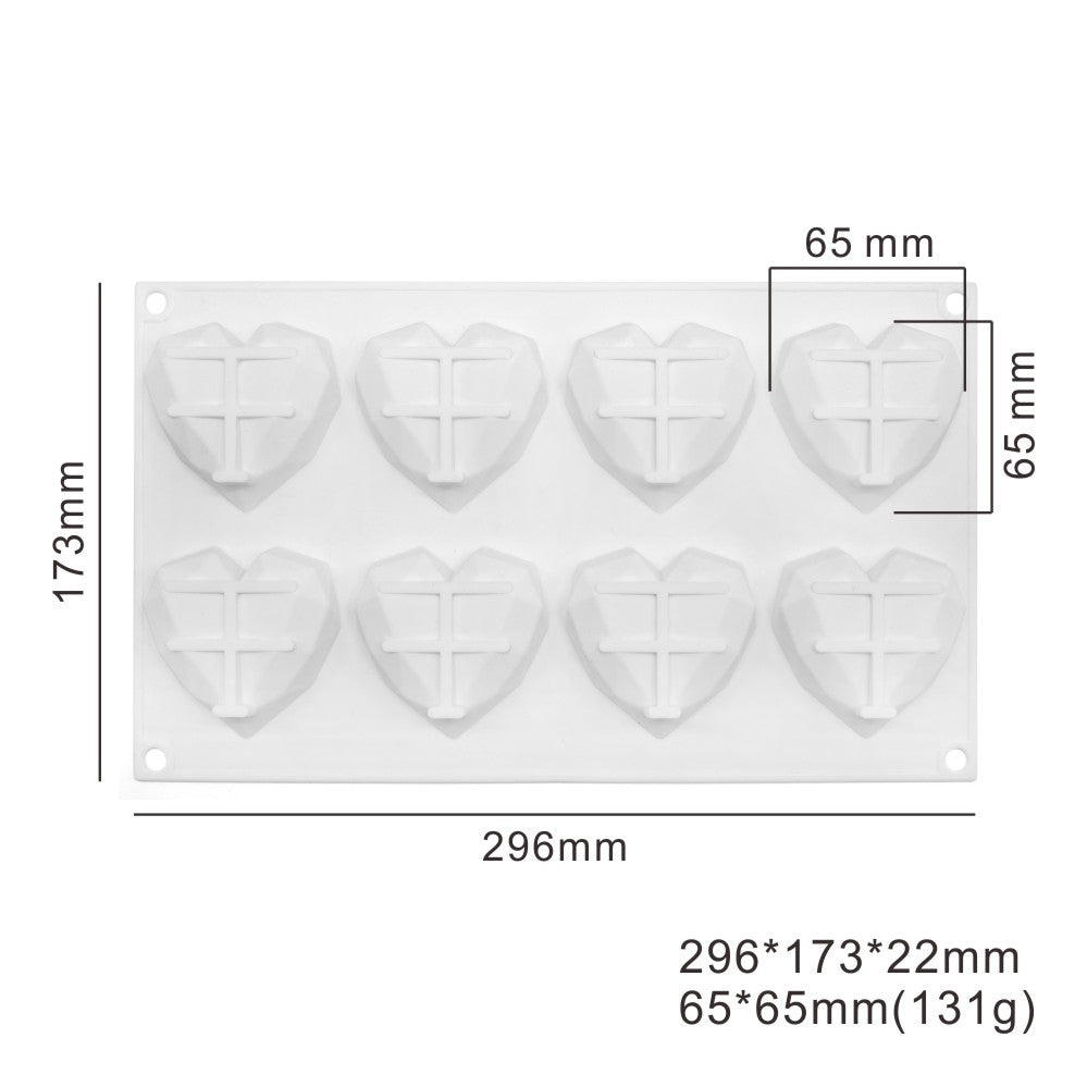 MCM-59-1 silicone cake mould geo hearts small