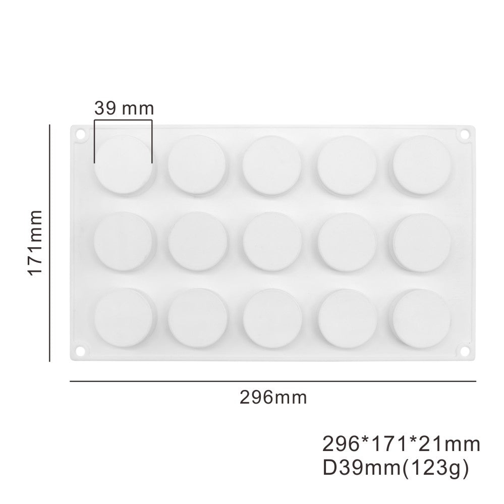 MCM-69-3 flexible silicone mould flat round small