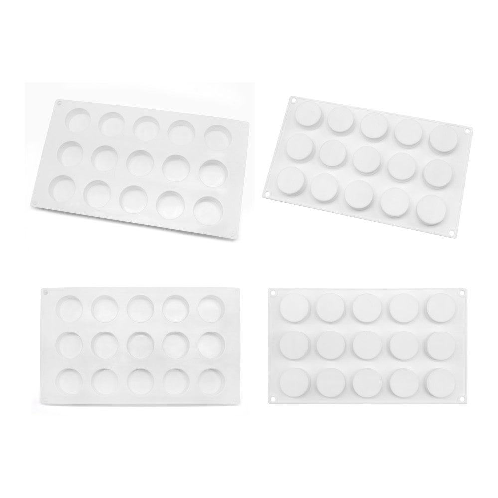 MCM-69-4 flexible silicone mould flat round small