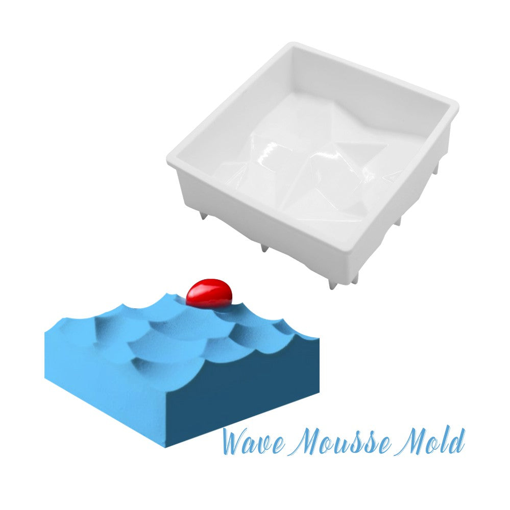 MCM-69-1 flexible silicone cake mould wavy sea