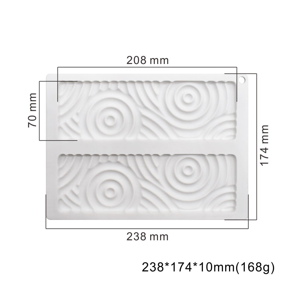 MCM-99-4 rectangular swirls silicone mousse cake mould