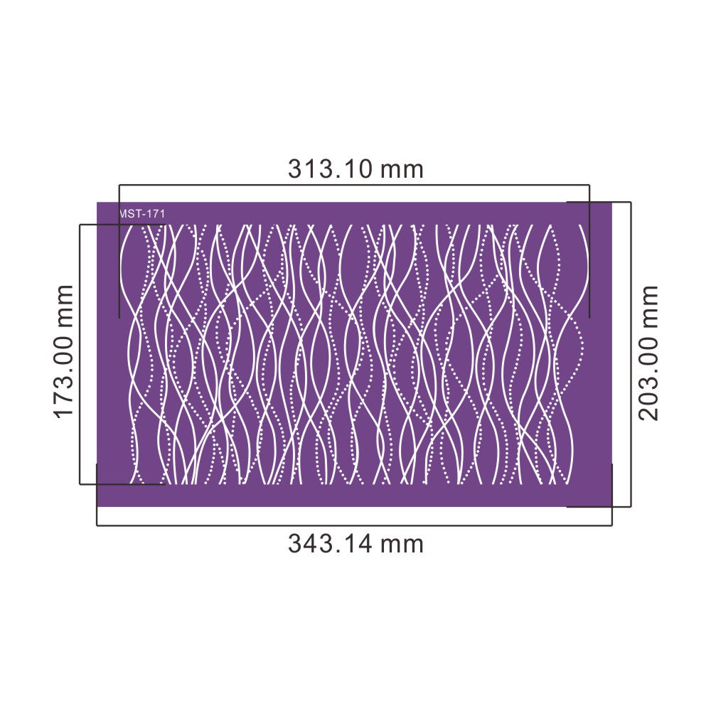 Mesh Cake Stencil - Pearl Ribbons