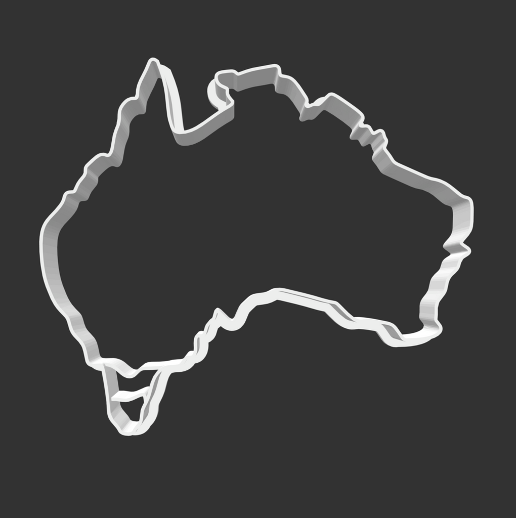 Australia map outline cookie fondant cutter plastic
