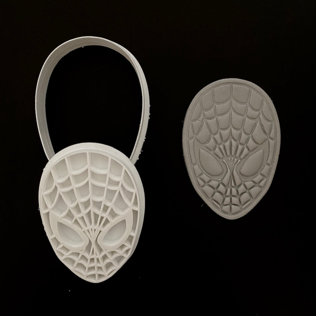 Plastic Cookie Cutter + Fondant Embosser – Web Hero